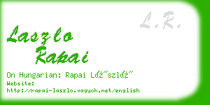 laszlo rapai business card